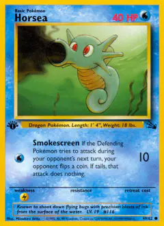 Horsea 49/62 Common card from Fossil