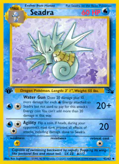 Seadra 42/62 Uncommon card from Fossil
