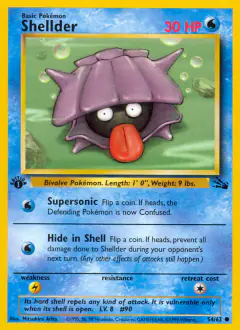 Shellder 54/62 Common card from Fossil