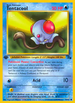 Tentacool 56/62 Common card from Fossil