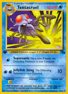 Tentacruel 44/62 Uncommon card from Fossil