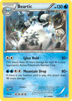 Beartic 22/111 Rare card from Furious Fists