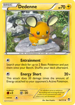 Dedenne 34/111 Uncommon card from Furious Fists