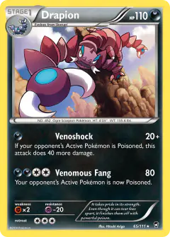 Drapion 65/111 Rare card from Furious Fists