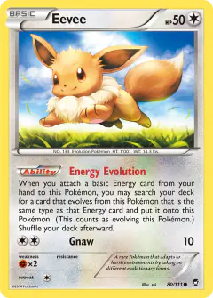 Eevee 80/111 Common card from Furious Fists