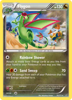 Flygon 76/111 Rare card from Furious Fists