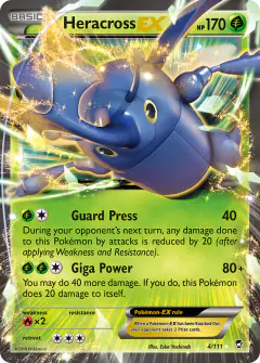 Heracross-EX 4/111 Rare Holo EX card from Furious Fists