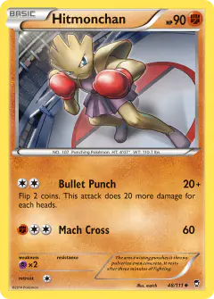 Hitmonchan 48/111 Uncommon card from Furious Fists