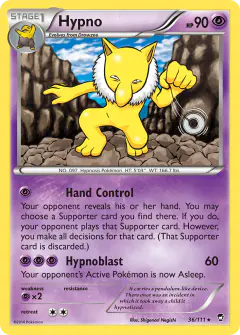 Hypno 36/111 Rare card from Furious Fists