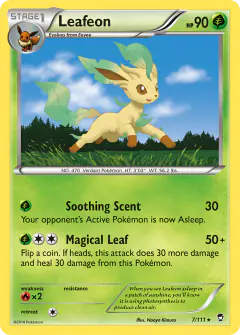 Leafeon 7/111 Rare card from Furious Fists