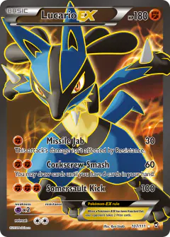 Lucario-EX 107/111 Rare Ultra card from Furious Fists