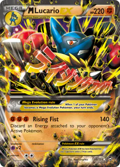 M Lucario-EX 55/111 Rare Holo EX card from Furious Fists