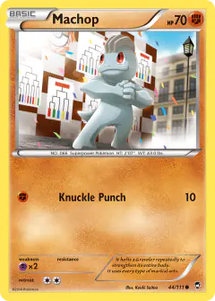 Machop 44/111 Common card from Furious Fists