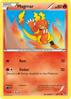 Magmar 10/111 Common card from Furious Fists