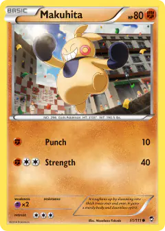 Makuhita 51/111 Common card from Furious Fists