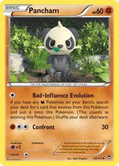 Pancham 59/111 Uncommon card from Furious Fists