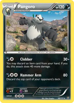 Pangoro 68/111 Rare card from Furious Fists