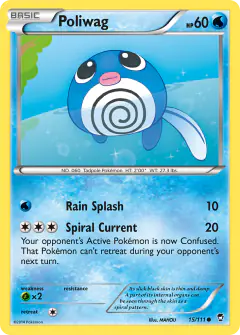 Poliwag 15/111 Common card from Furious Fists