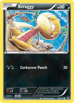 Scraggy 66/111 Common card from Furious Fists