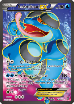 Seismitoad-EX 106/111 Rare Ultra card from Furious Fists