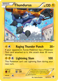 Thundurus 33/111 Rare card from Furious Fists