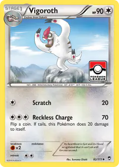 Vigoroth 82/111 Uncommon card from Furious Fists