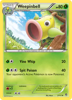 Weepinbell 2/111 Uncommon card from Furious Fists