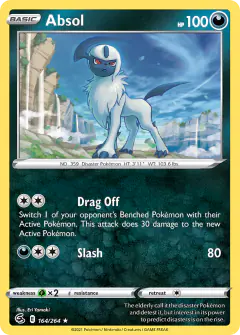 Absol 164/264 Rare card from Fusion Strike