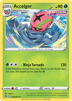 Accelgor 014/264 Rare card from Fusion Strike