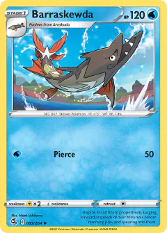 Barraskewda 083/264 Uncommon card from Fusion Strike