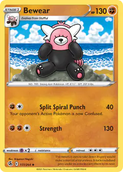 Bewear 151/264 Uncommon card from Fusion Strike