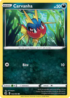 Carvanha 162/264 Common card from Fusion Strike