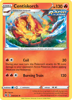 Centiskorch 048/264 Rare card from Fusion Strike
