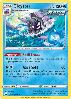 Cloyster 051/264 Rare card from Fusion Strike