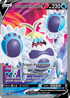 Crabominable V 248/264 Rare Ultra card from Fusion Strike