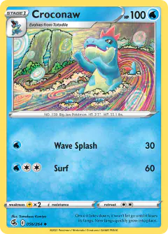 Croconaw 056/264 Uncommon card from Fusion Strike