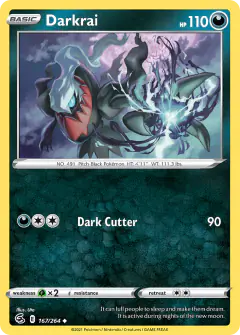 Darkrai 167/264 Uncommon card from Fusion Strike