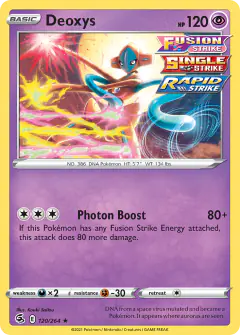 Deoxys 120/264 Rare Holo card from Fusion Strike