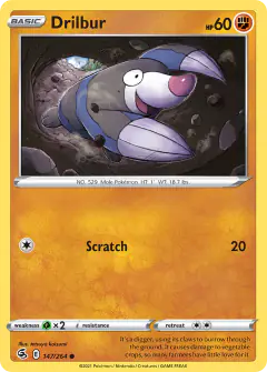 Drilbur 147/264 Common card from Fusion Strike