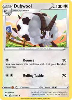 Dubwool 223/264 Uncommon card from Fusion Strike