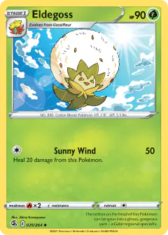 Eldegoss 025/264 Uncommon card from Fusion Strike
