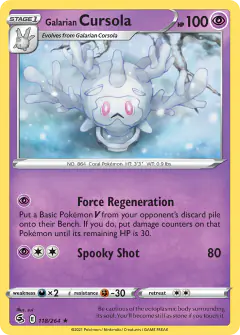 Galarian Cursola 118/264 Rare card from Fusion Strike