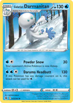 Galarian Darmanitan 072/264 Uncommon card from Fusion Strike