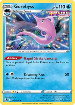Gorebyss 067/264 Rare card from Fusion Strike