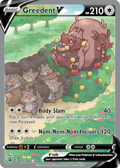 Greedent V 257/264 Rare Ultra card from Fusion Strike