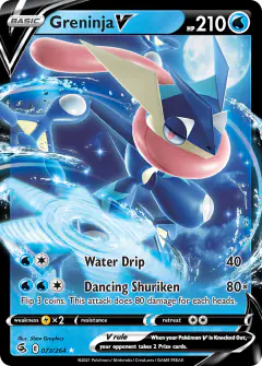 Greninja V 073/264 Rare Holo V card from Fusion Strike
