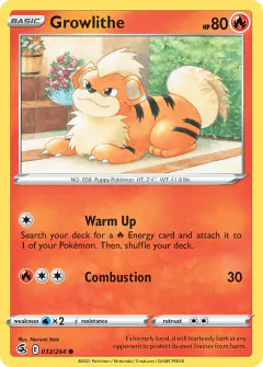 Growlithe 032/264 Common card from Fusion Strike