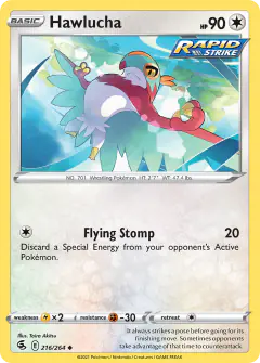 Hawlucha 216/264 Uncommon card from Fusion Strike