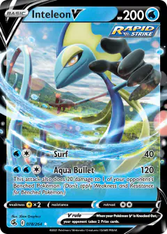 Inteleon V 078/264 Rare Holo V card from Fusion Strike