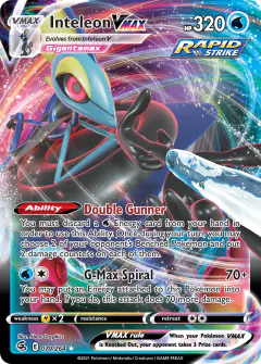 Inteleon VMAX 079/264 Rare Holo VMAX card from Fusion Strike